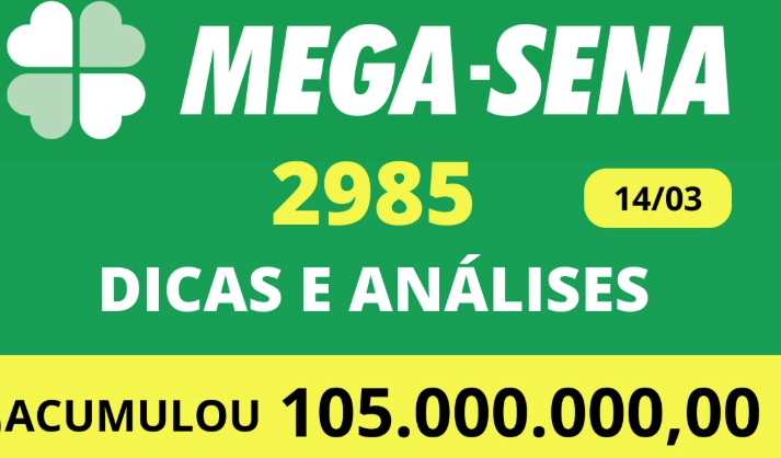 Mega-Sena 2985: Resultado, Palpites e Estatisticas - Terca-feira, 17 de Marco de 2026